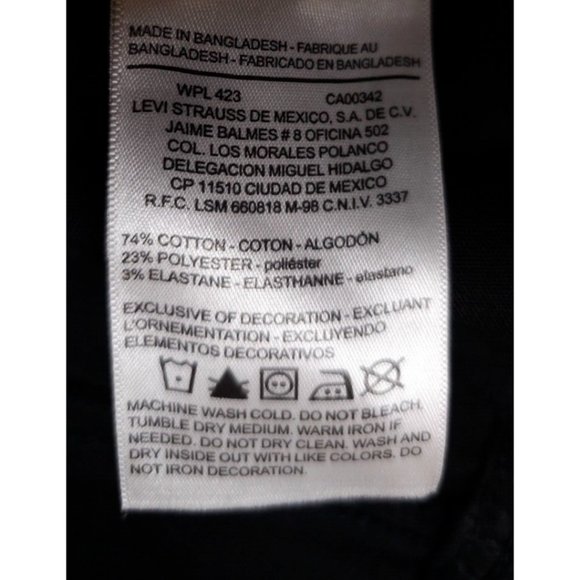 Signature Levis Strauss Womens Teens 8 Black High Rise Skinny Ankle Jeans 29x27 - Picture 10 of 10